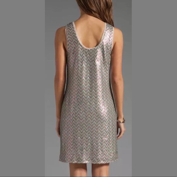 New ELLA MOSS Joliet Sequin Chevron Dress Blush Pink Shift Sheath Cocktail NWT - Picture 6 of 8